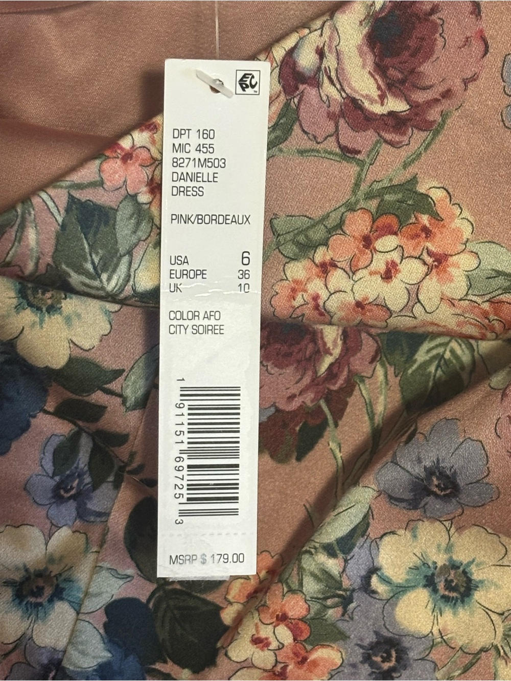 Gianni Bini Danielle Floral One-Shoulder Midi Dress Size 6 NWT - Picture 8 of 9